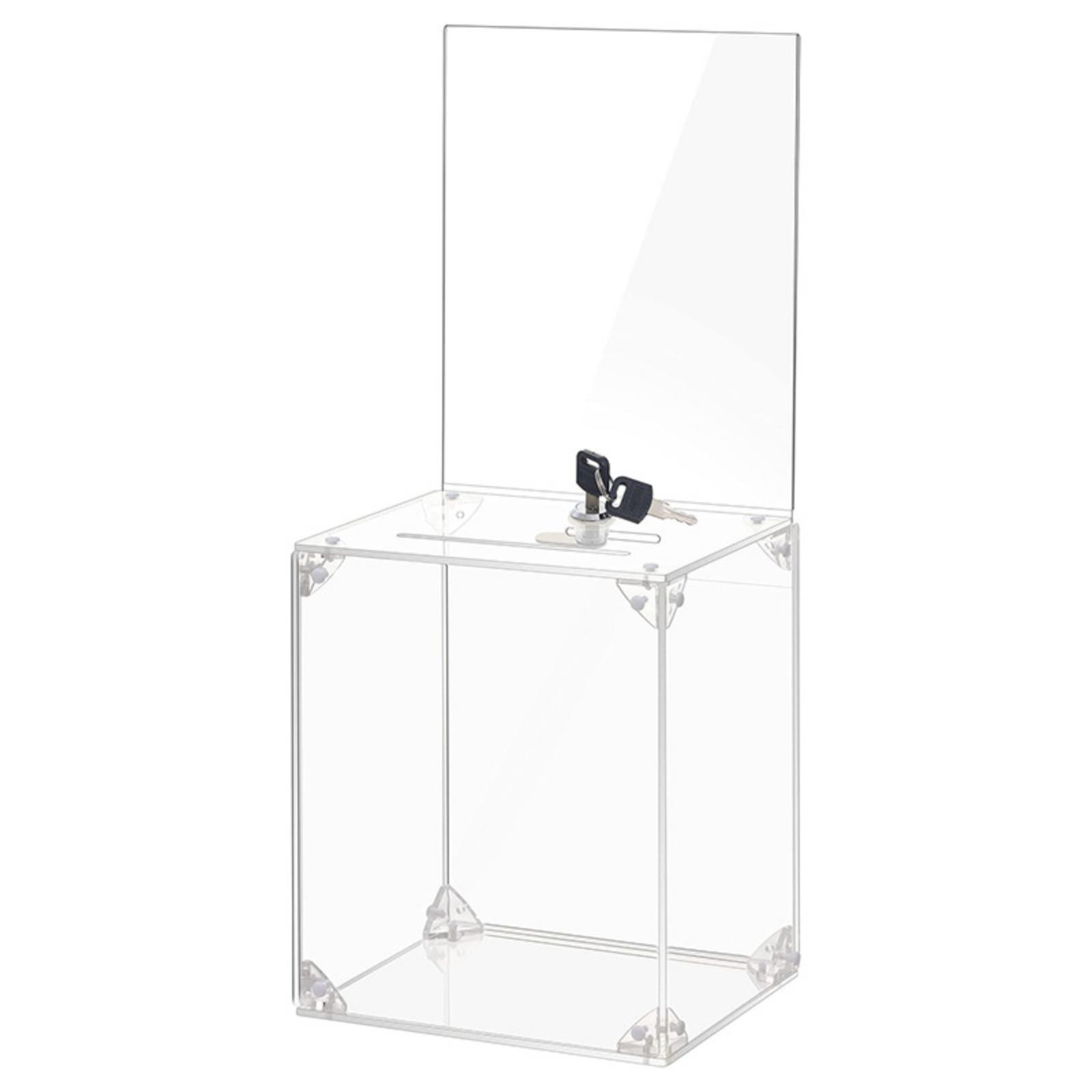 Display Case Acrylic - Kilitli ve zarf bölmesi olan, şeffaf