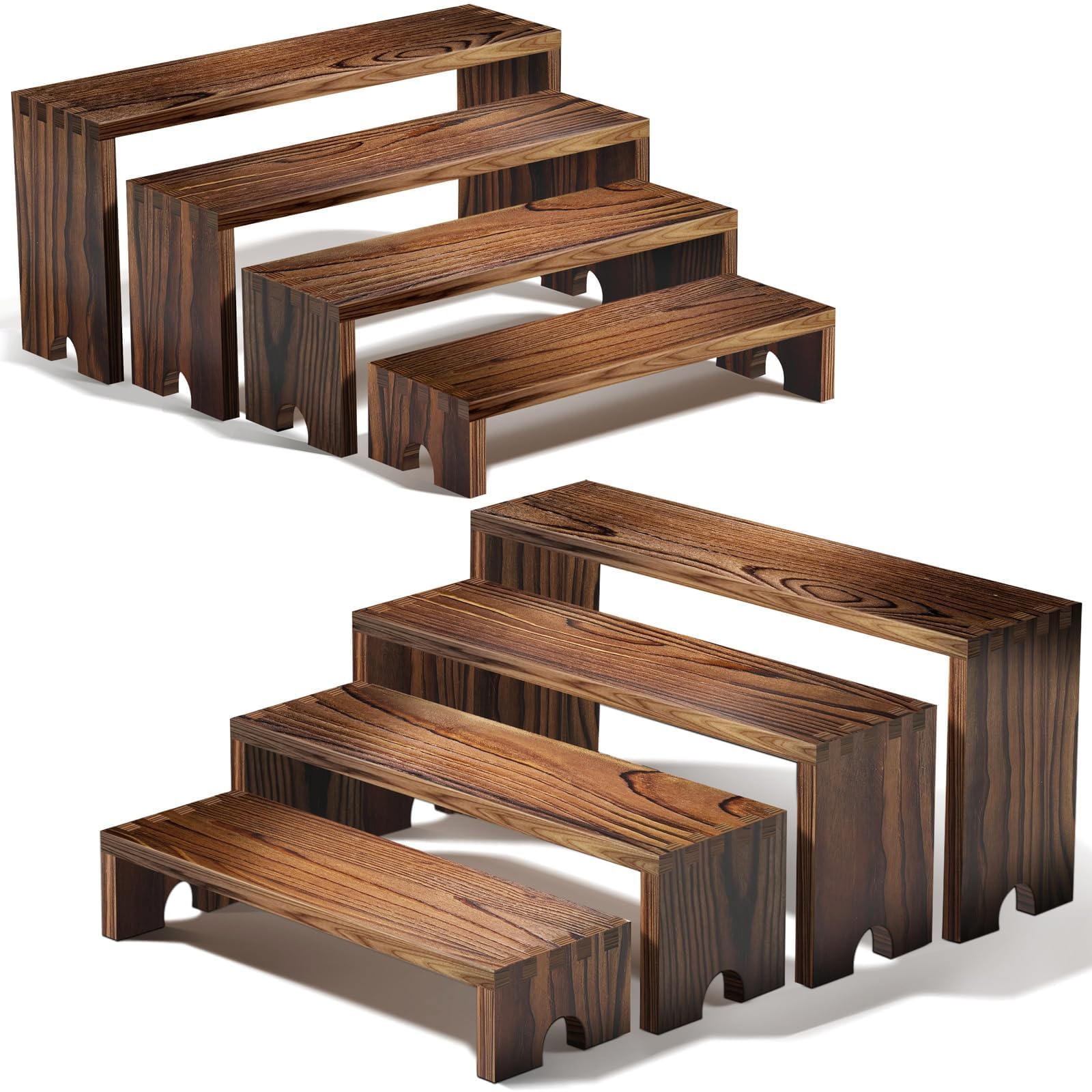 2 Set Ahşap Katmanlı Standlar, - Display Risers Set incelemesi ve fiyatı