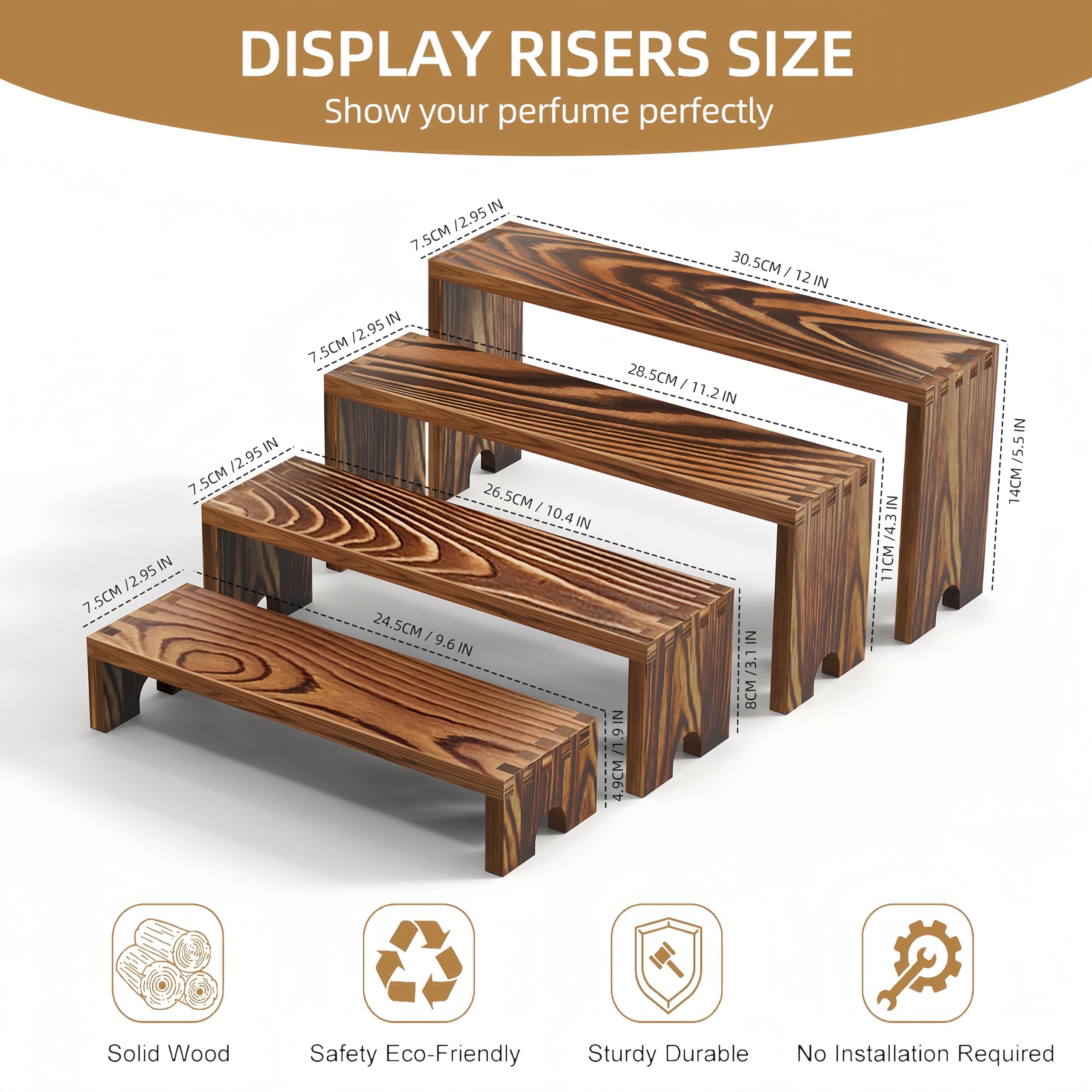 2 Set Ahşap Katmanlı Standlar, - Display Risers Set incelemesi ve fiyatı